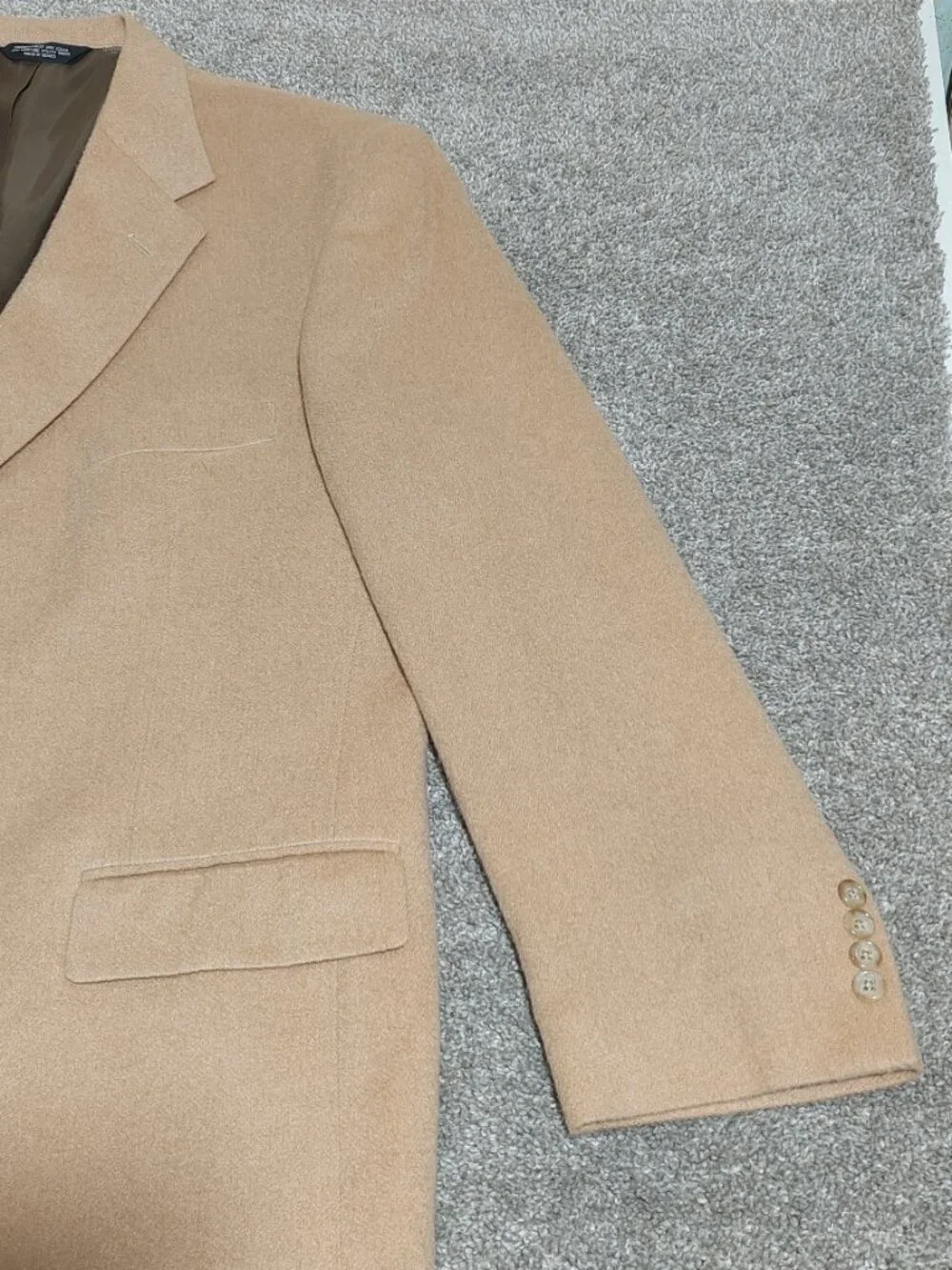 Vintage Evan Picone Men's 100% Camel Hair Blazer Sport Coat Tan Size 50R